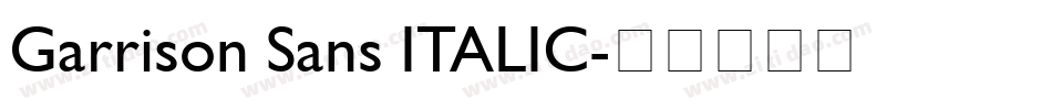 Garrison Sans ITALIC字体转换